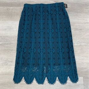 Chico's Black Label Teal Lace Skirt